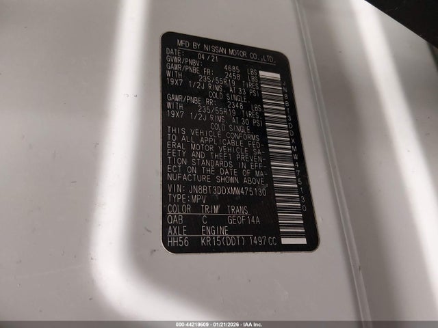 2021 NISSAN ROGUE JN8BT3DDXMW475130 Photo 8