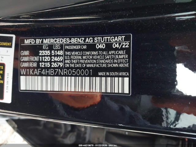 2022 MERCEDES-BENZ C 300 W1KAF4HB7NR050001 Photo 8