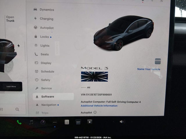 Продажа на аукционе авто 2025 Tesla Model 3 Performance All-wheel Drive, vin: 5YJ3E1ET3SF999001, номер лота: 44219750