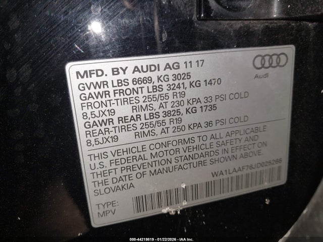2018 AUDI Q7 WA1LAAF76JD025266 Photo 8