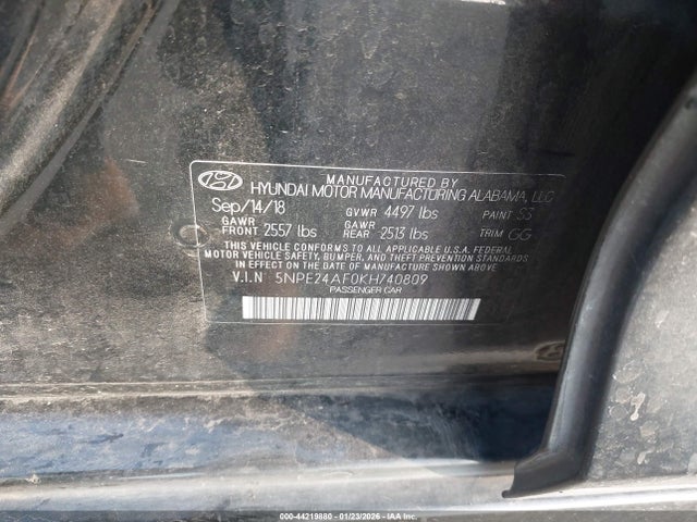 Hyundai SONATA SE 2019 5NPE24AF0KH740809 Image 9