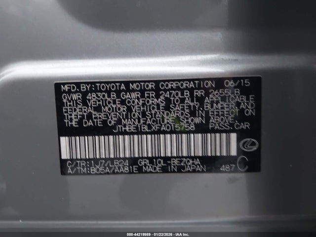 2015 LEXUS GS 350 JTHBE1BLXFA015758 Photo 8
