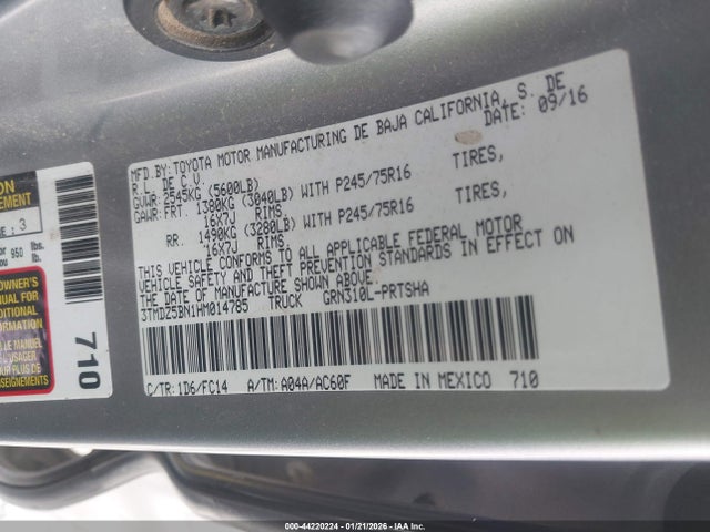 3TMDZ5BN1HM014785 Toyota Tacoma Sr5 V6