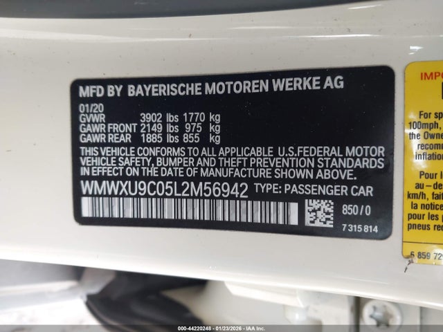 2020 MINI HARDTOP WMWXU9C05L2M56942 Photo 8