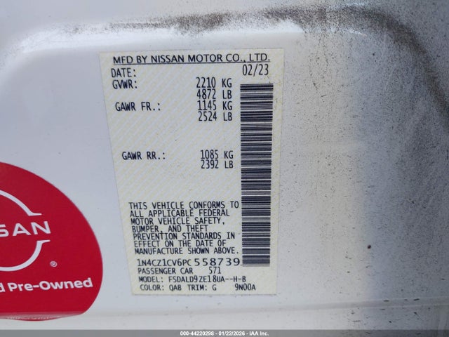 1N4CZ1CV6PC558739 Nissan Leaf Sv Plus 60 Kwh