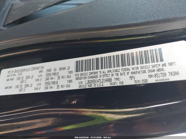 2007 JEEP WRANGLER 1J8GA59147L214088 Photo 8