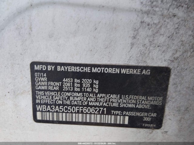 Aukcja sprzedaży 2015 Bmw 328i, vin: WBA3A5C50FF606271, numer aukcji: 44220372