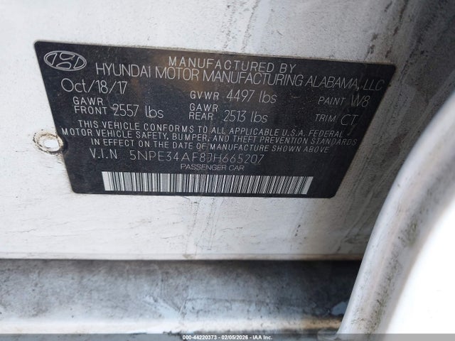 5NPE34AF8JH665207 Hyundai Sonata Limited