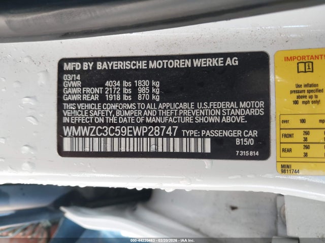 2014 MINI COUNTRYMAN WMWZC3C59EWP28747 Photo 8