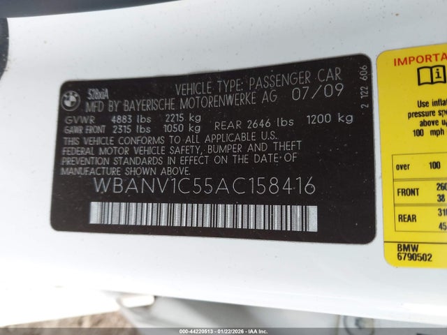 2010 BMW 528I WBANV1C55AC158416 Photo 8