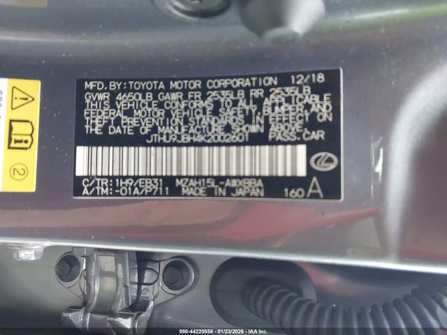 2019 LEXUS UX 250H JTHU9JBH4K2002601 Photo 8