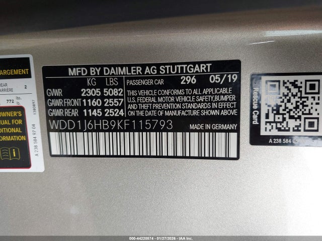 2019 MERCEDES-BENZ E 450 WDD1J6HB9KF115793 Photo 8