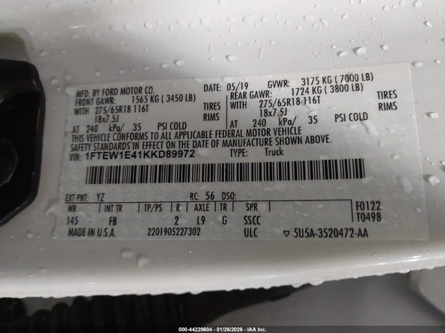 Ford F-150 Xlt 2019 1FTEW1E41KKD89972 Image 9