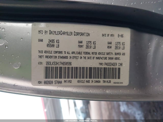 2007 DODGE CHARGER 2B3LK53H17H650596 Photo 8