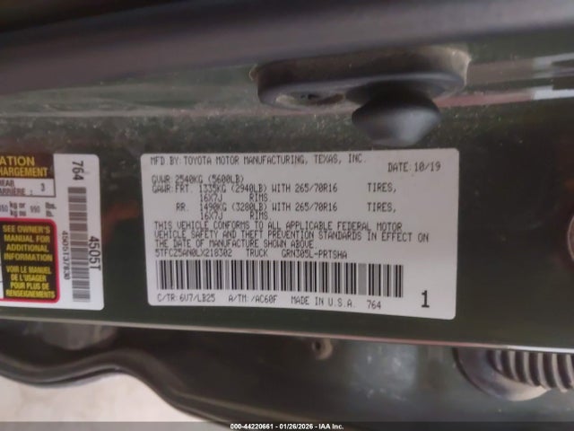 5TFCZ5AN0LX218302 Toyota Tacoma 4wd Trd Pro
