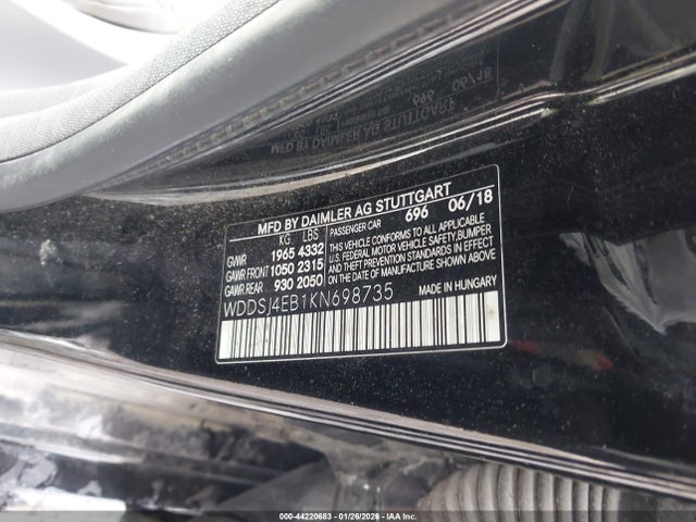 Продаж на аукціоні авто 2019 Mercedes-benz Cla 250, vin: WDDSJ4EB1KN698735, номер лоту: 44220683