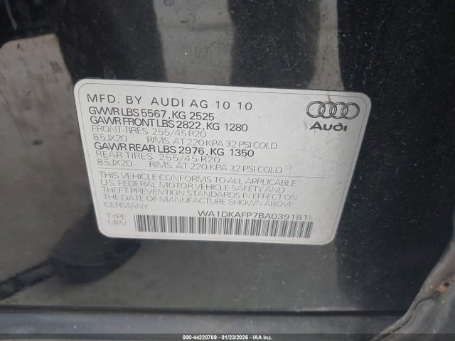 2011 AUDI Q5 WA1DKAFP7BA039181 Photo 8