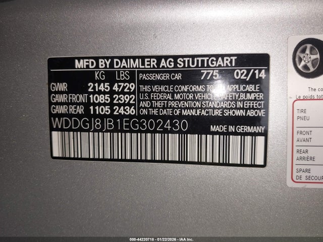 WDDGJ8JB1EG302430 Mercedes-Benz C 350 Sport 4matic