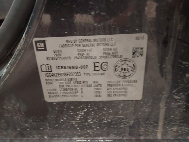 1GC4KZE82GF237353 Chevrolet Silverado 3500hd Lt
