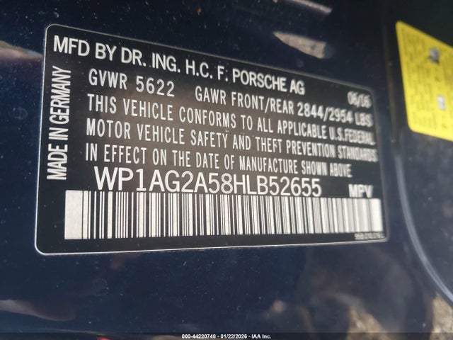 2017 PORSCHE MACAN WP1AG2A58HLB52655 Photo 8