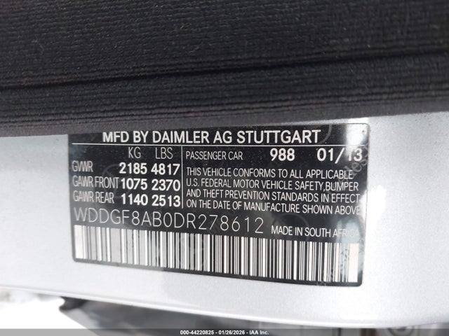 Продажа на аукционе авто 2013 Mercedes-benz C 300 Sport 4matic, vin: WDDGF8AB0DR278612, номер лота: 44220825