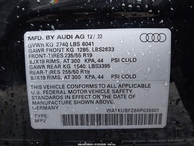 2024 AUDI Q4 E-TRON WA1KUBFZ6RP035901 Photo 8