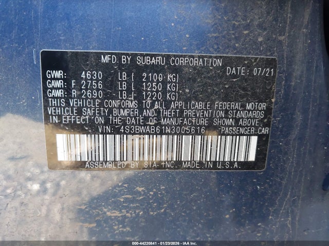 4S3BWAB61N3005616 Subaru Legacy