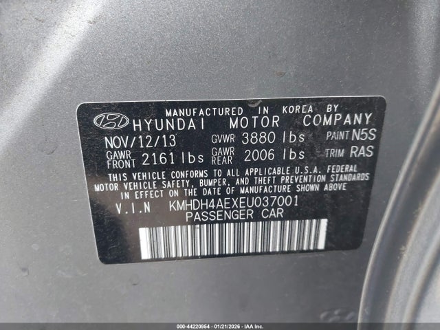 Hyundai ELANTRA SE 2014 KMHDH4AEXEU037001 Image 9