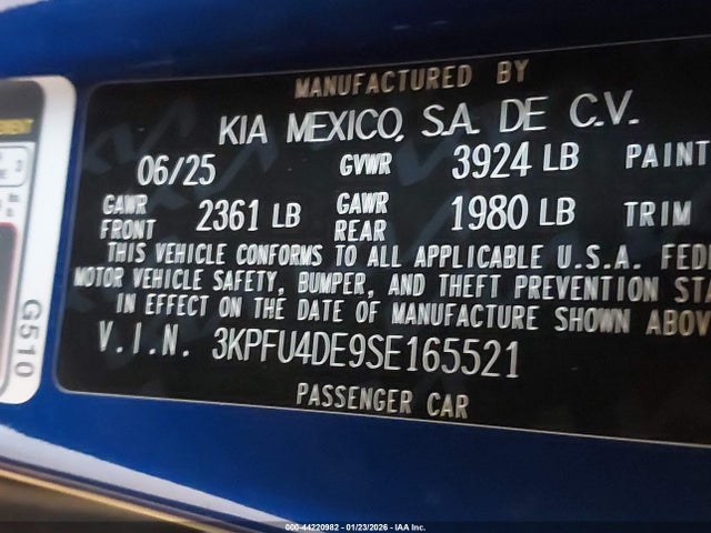 KIA K4 Ex 2025 3KPFU4DE9SE165521 Image 9