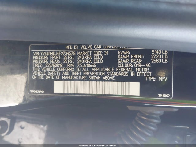 2015 VOLVO XC60 YV440MDJ4F2734579 Photo 8