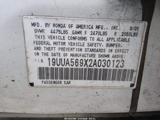2002 ACURA TL 19UUA569X2A030123 Photo 8