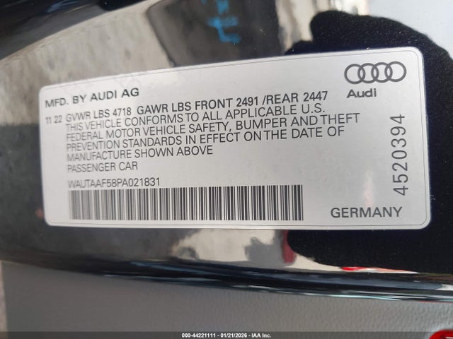 2023 AUDI A5 WAUTAAF58PA021831 Photo 8