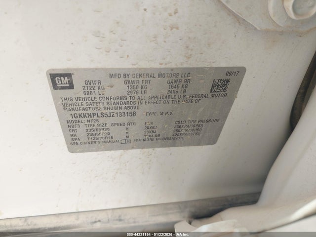 1GKKNPLS5JZ133158 GMC Acadia Denali