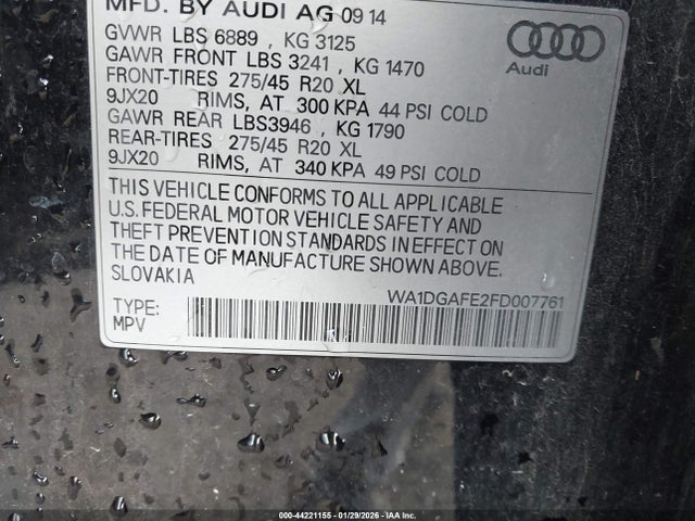 2015 AUDI Q7 WA1DGAFE2FD007761 Photo 8