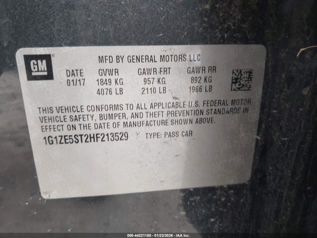 2017 CHEVROLET MALIBU 1G1ZE5ST2HF213529 Photo 8