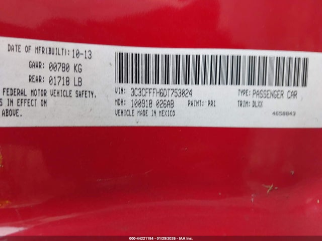 2013 FIAT 500 3C3CFFFH6DT753024 Photo 8