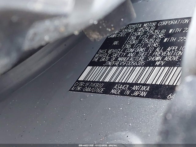 JTMZFREV5FD056385 Toyota RAV4 LE