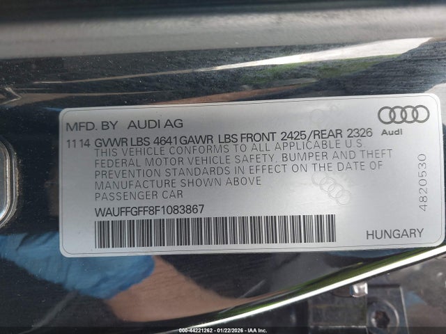 2015 AUDI S3 WAUFFGFF8F1083867 Photo 8