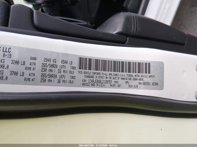 1C4RJEBG6LC139757 Jeep Grand Cherokee Limited X 4x2