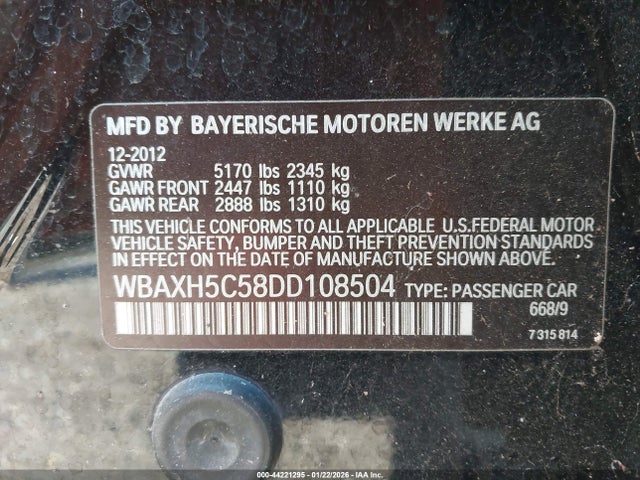 2013 BMW 528I WBAXH5C58DD108504 Photo 8