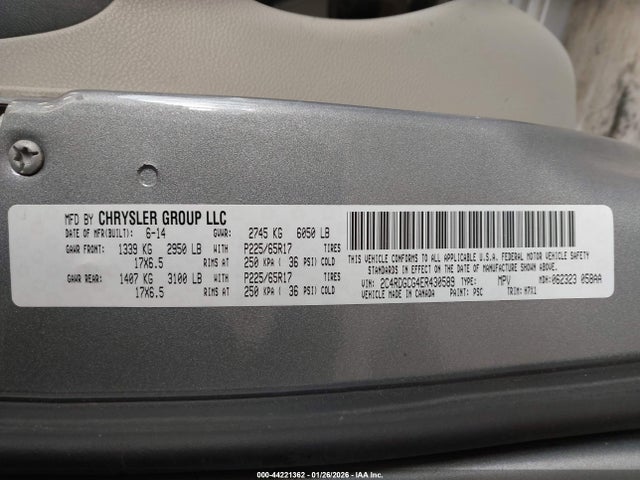 Dodge Grand Caravan Sxt 2014 2C4RDGCG4ER430589 Image 9