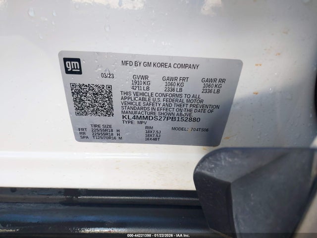 Продажа на аукционе авто 2023 Buick Encore Gx Select Fwd, vin: KL4MMDS27PB152880, номер лота: 44221398