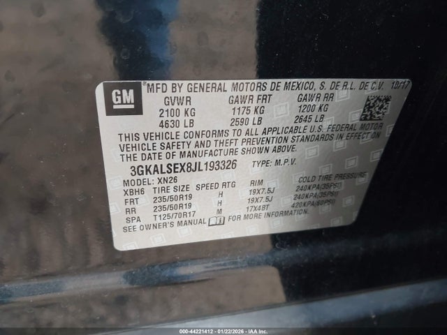 3GKALSEX8JL193326 GMC Terrain Denali