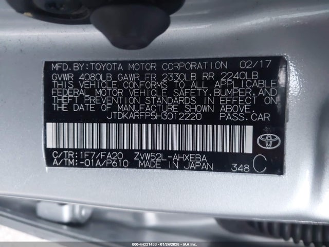 JTDKARFP5H3012220 Toyota Prius Prime Plus