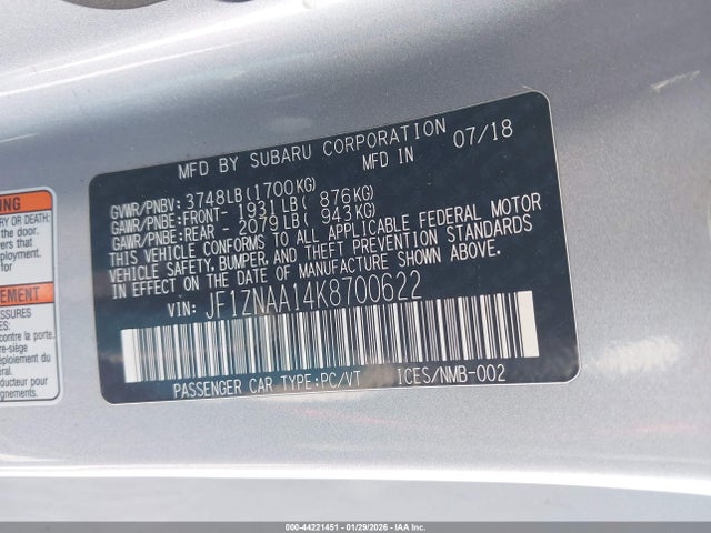 2019 TOYOTA 86 JF1ZNAA14K8700622 Photo 8