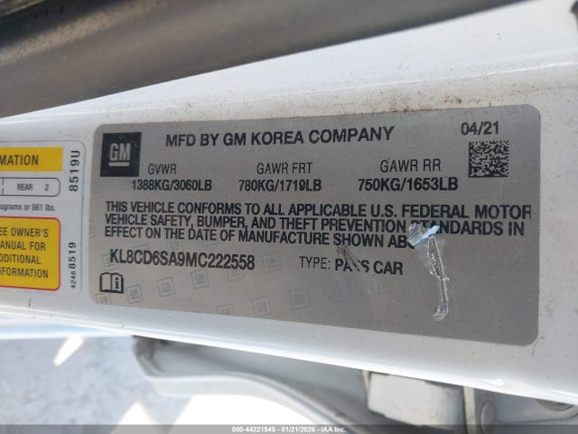 2021 CHEVROLET SPARK KL8CD6SA9MC222558 Photo 8