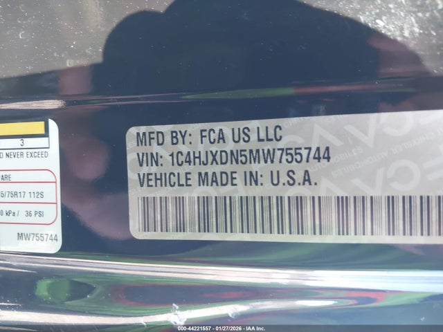 1C4HJXDN5MW755744 Jeep Wrangler Unlimited Freedom 4x4