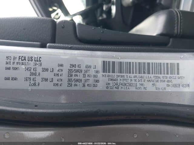 2019 JEEP GRAND CHEROKEE 1C4RJFAG9KC563116 Photo 8