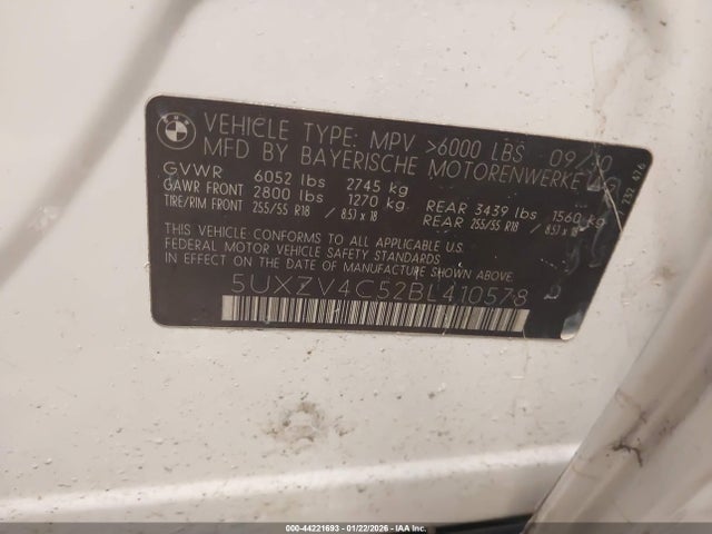 2011 Bmw X5 Xdrive35i/xdrive35i Premium/xdrive35i Sport Activity მანქანა იყიდება აუქციონზე, vin: 5UXZV4C52BL410578, აუქციონის ნომერი: 44221693