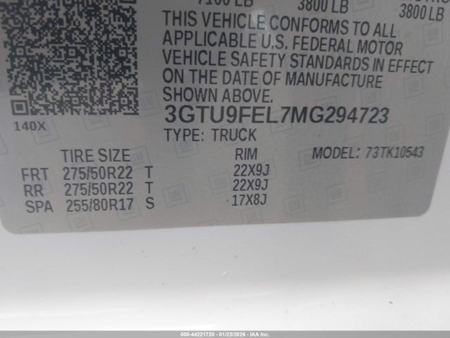 Aukcja sprzedaży 2021 Gmc Sierra 1500 Denali, vin: 3GTU9FEL7MG294723, numer aukcji: 44221720